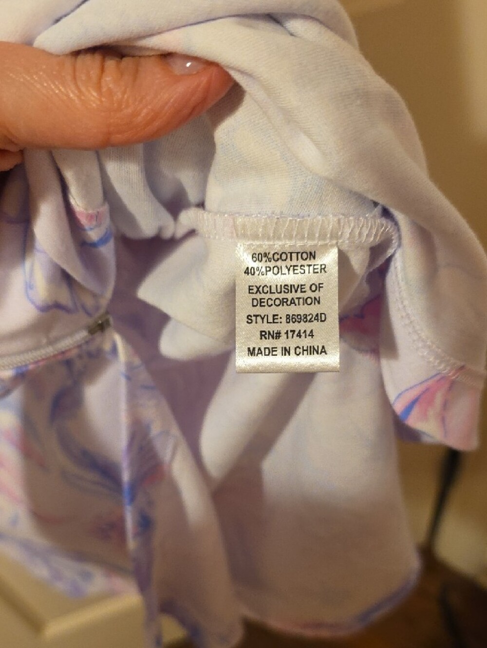 Miss Elaine Lavender Floral Zip-Front Robe - Picture 7 of 7